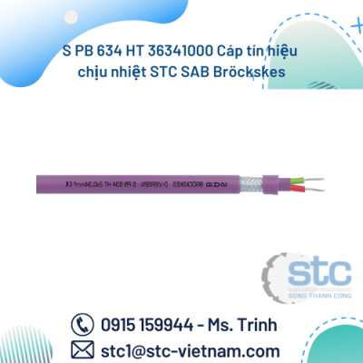 S PB 634 HT 36341000 Cáp tín hiệu chịu nhiệt STC SAB Bröckskes