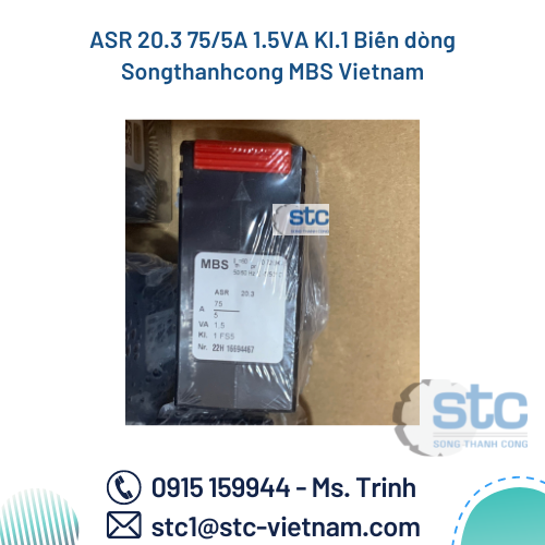 ASR 20.3 75/5A 1.5VA Kl.1 Biến dòng Songthanhcong MBS Vietnam