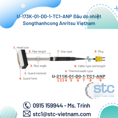 U-173K-01-D0-1-TC1-ANP Đầu dò nhiệt Songthanhcong Anritsu Vietnam