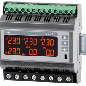 Đồng hồ đo điện 3 pha gắn thanh ray N43 Lumel 