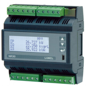 Đồng hồ đo điện 3 pha gắn thanh ray qua Ethernet có chức năng ghi NR30 Lumel
