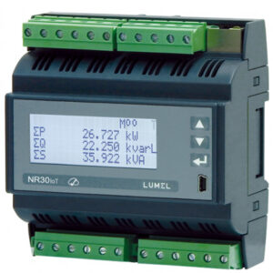 Đồng hồ đo điện 3 pha gắn thanh ray với chức năng ghi cho các ứng dụng IoT NR30IoT Lumel